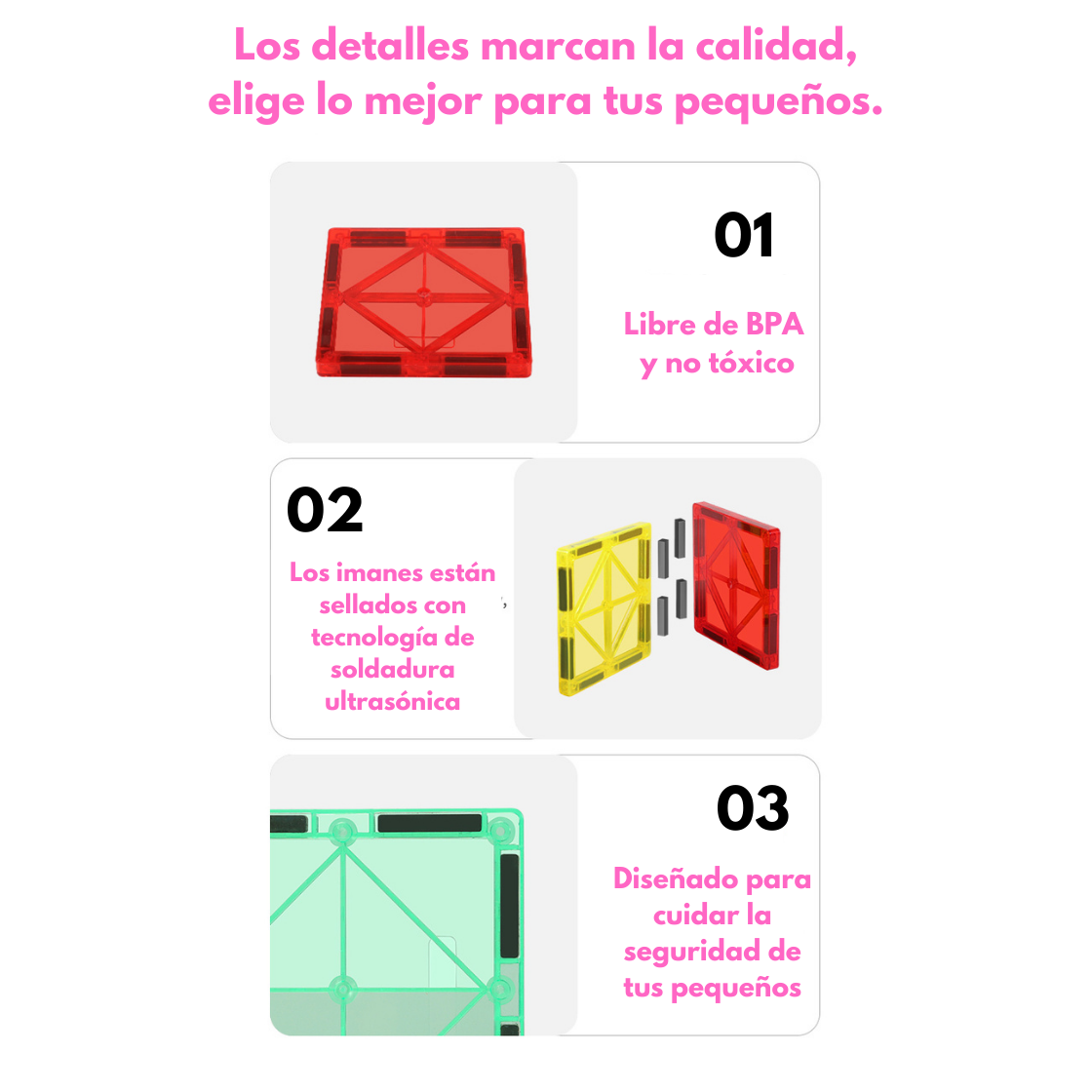 Bloques magnéticos de 57 piezas